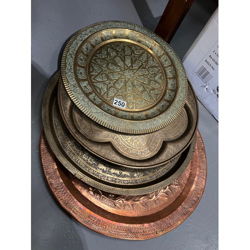 250 - Quantity of Brass wall Plates