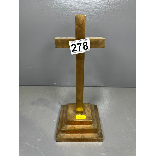 278 - Very Heavy early 20th Century Brass cross