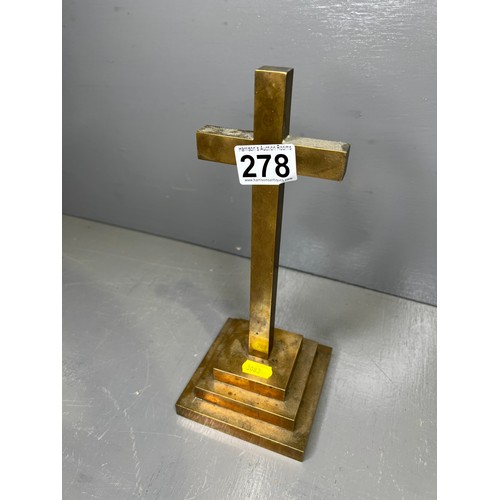 278 - Very Heavy early 20th Century Brass cross