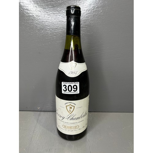 309 - Vintage Gevrey - Chamberlin . Bottom of cork is in the wine