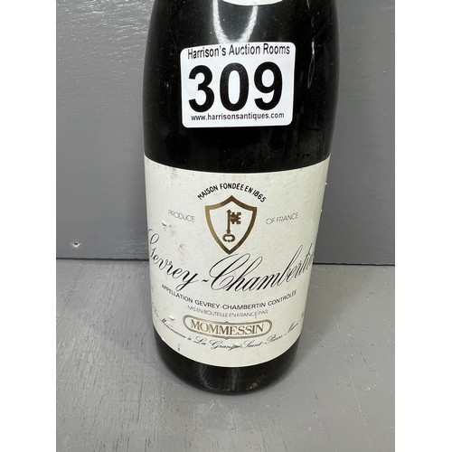 309 - Vintage Gevrey - Chamberlin . Bottom of cork is in the wine