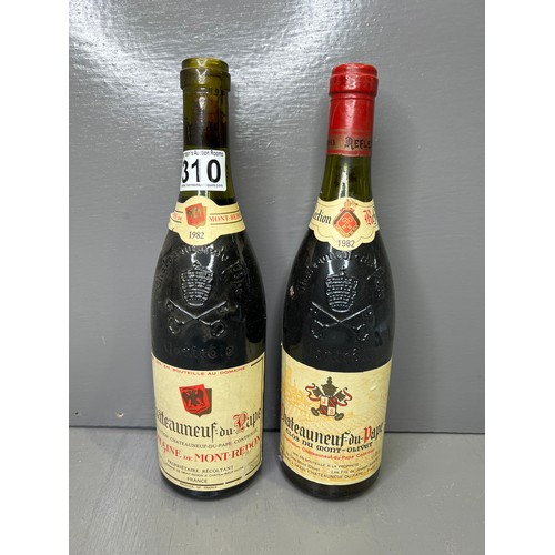 310 - 2 Bottles of 1982 Vintage Chateau neuf - du -pape