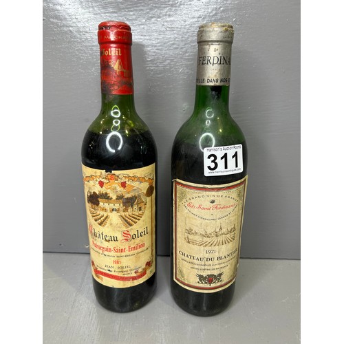 311 - 1971 + 1981 Vintage bottle of wine