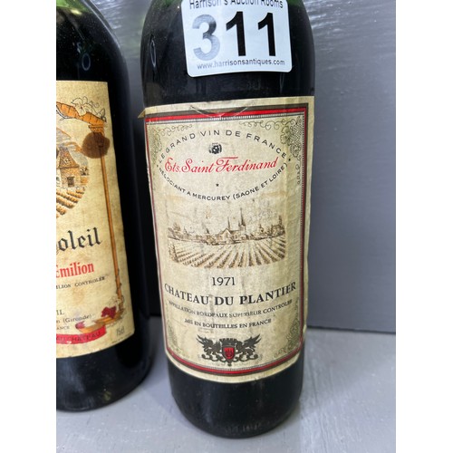 311 - 1971 + 1981 Vintage bottle of wine