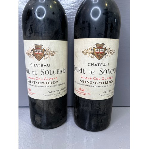 313 - 2 Vintage Bottles of wine 1969 Faurie de Souchard