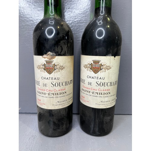 314 - 2 Vintage bottles of wine 1969 Faurie de Souchard