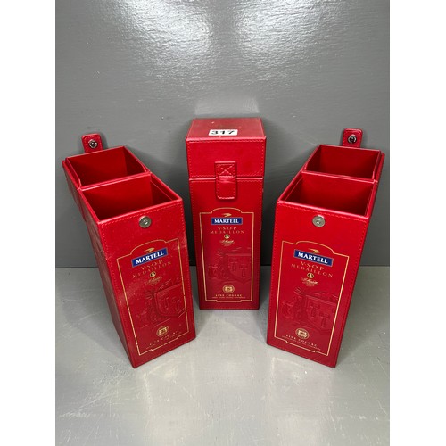 317 - Martell Cognac Box's x 3