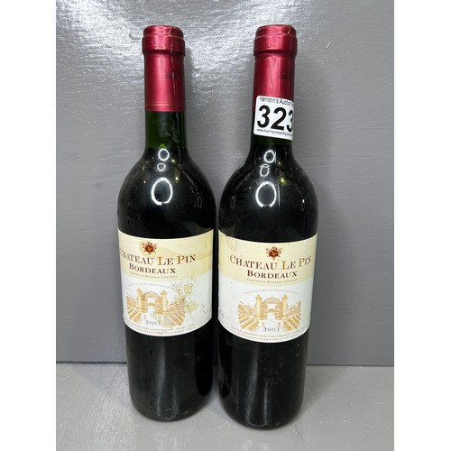 323 - 2 Bottles of 2003 wine