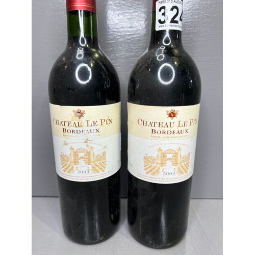 324 - 2 Bottles of 2003 wine