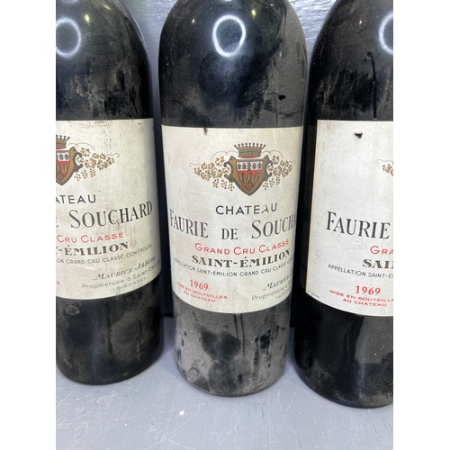 327 - 3 Bottles of 1969 Vintage wine Faurie de Souchard