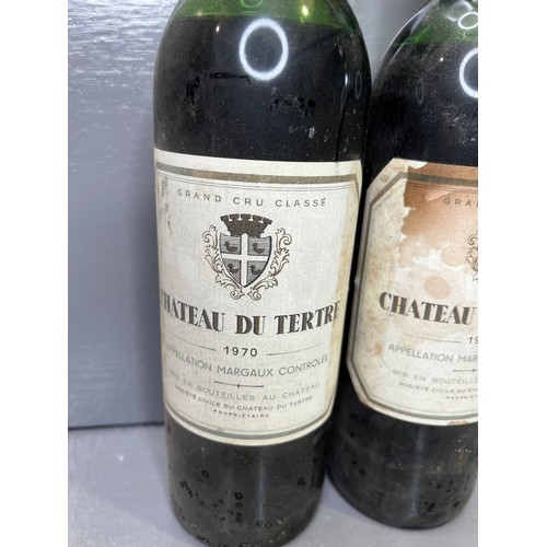 335 - Vintage 2 Bottles of wine 1970 Chateau Du Tertre