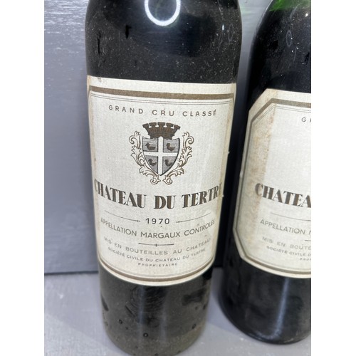 336 - Vintage 2 Bottles of wine 1970 Chateau Du Tertre