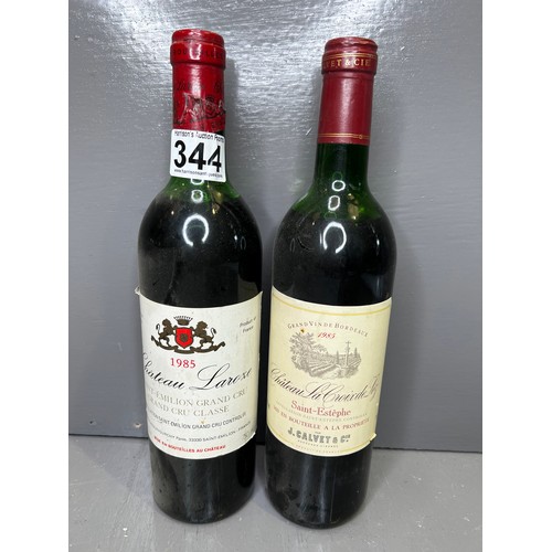 344 - Vintage 1985 2 Bottles of wine