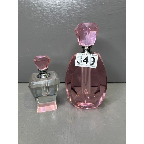 349 - 2 Art Deco Perfume Bottles