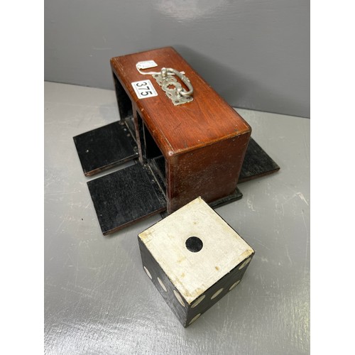 375 - Most unusual Dice Box early 20th c