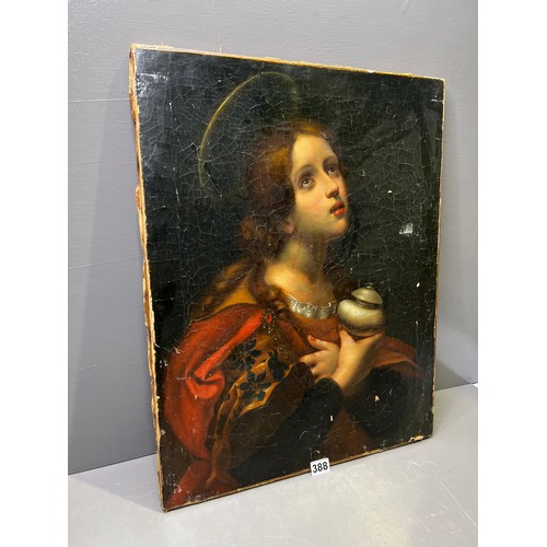 388 - Interesting Mary Magdalene on Canvas