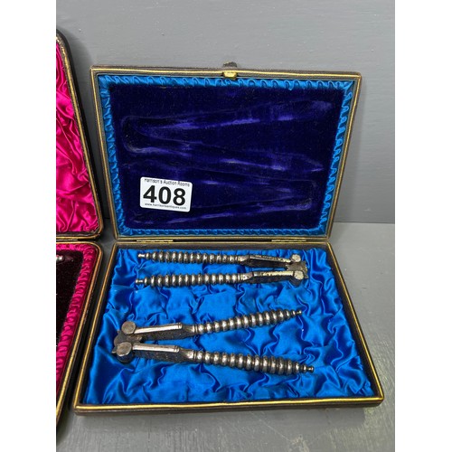 408 - Silver Plated Nut Crackers & Grape Scissors + Box Nut Cracker Set