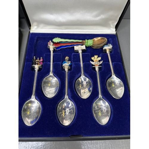 410 - Vintage Silver Plated Spoon Sets + Souvenir Spoon Set