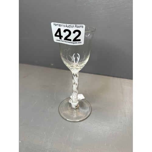 422 - 20th century twisted stem glass