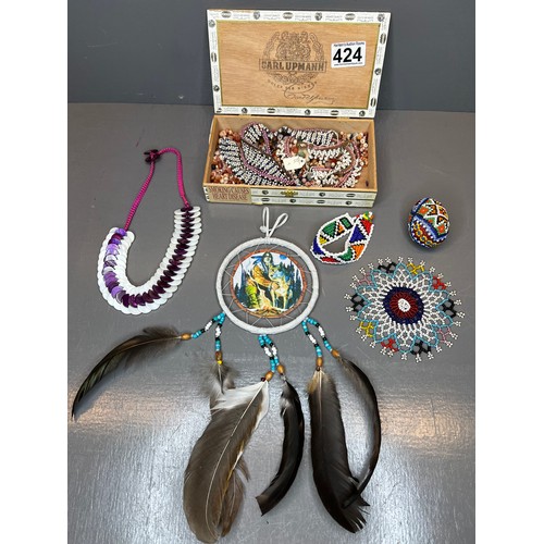 424 - Native American design beads etc