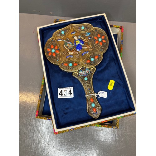 434 - Rare Japanese dressing mirror A/F wonderful detail
