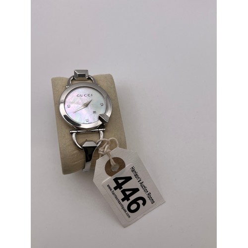 446 - Gucci? wrist watch working