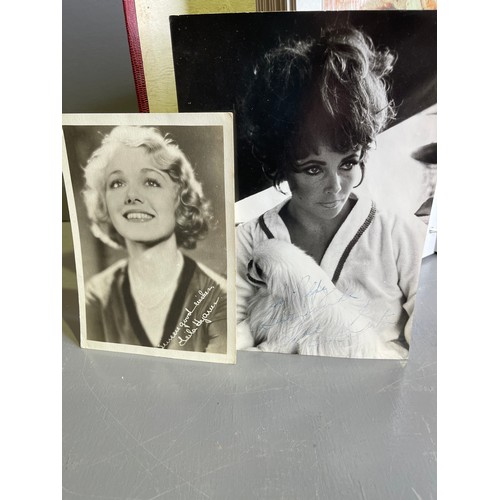 159 - Large collection of Marilyn Monroe Pictures + Signed Elizabeth Taylor Photo