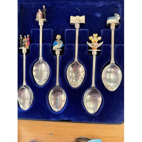 410 - Vintage Silver Plated Spoon Sets + Souvenir Spoon Set