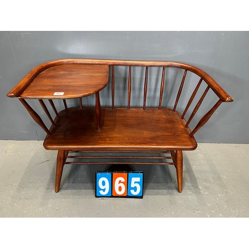 965 - Ercol style chippy heath mid century telephone seat