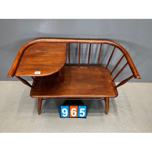 965 - Ercol style chippy heath mid century telephone seat