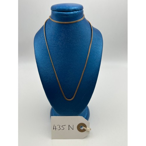 435n - 9ct Gold necklace (looks designer gucci ?) 2.8g