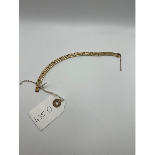 435O - 14ct Gold early Gucci design bracelet 8