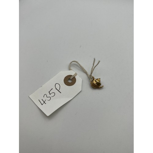 435p - 9CT Gold tea pot 0.7g