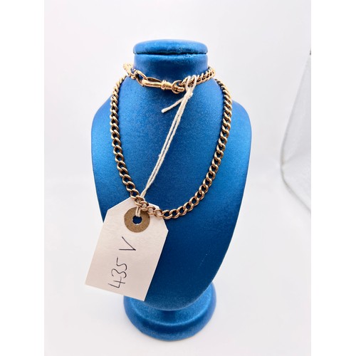 435v - 9ct Gold albert chain superb quality 28.4g 16