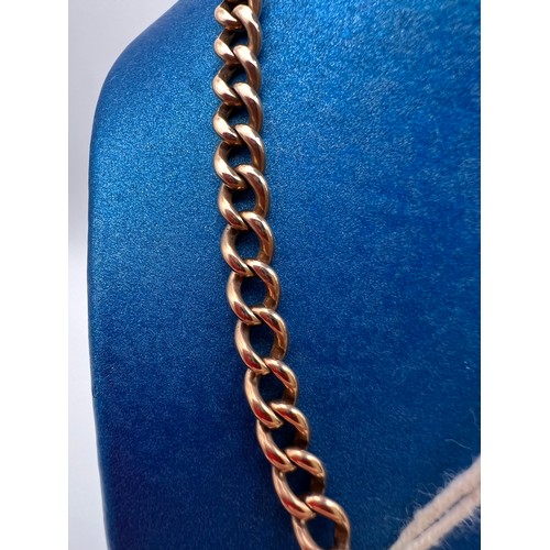 435v - 9ct Gold albert chain superb quality 28.4g 16