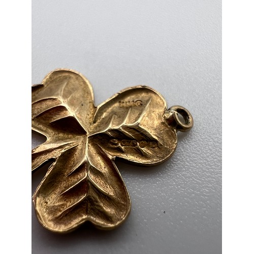435u - 9ct Gold 3 leaf clover 0.7g