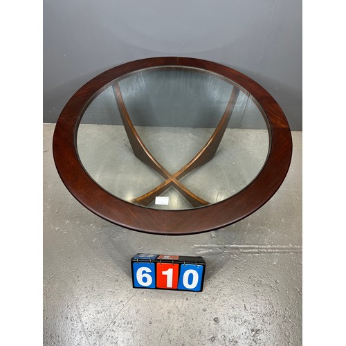 610 - G-plan round astro table teak mid century