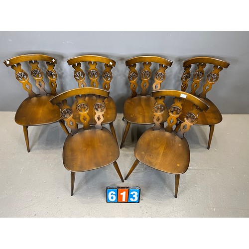 613 - Set of 6 ercol chairs