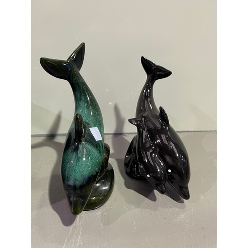 10 - Art pottery bowl + dolphins