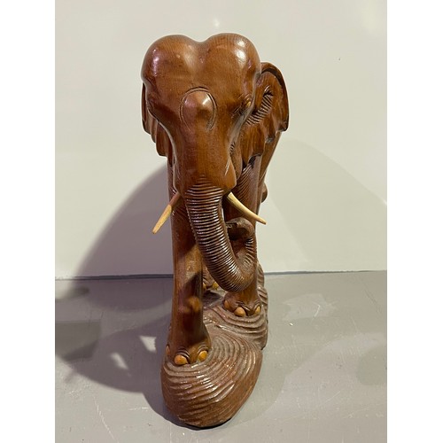 14 - Large carved wooden elephant 16