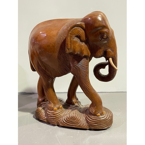 14 - Large carved wooden elephant 16