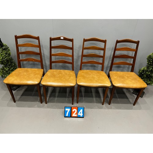 724 - Set of 4 g-plan teak chair