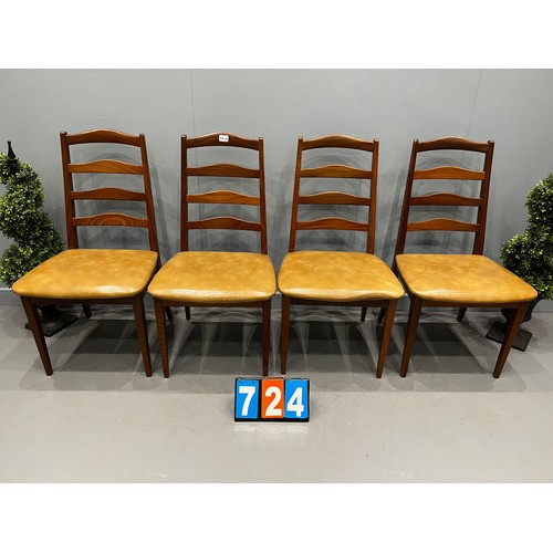 724 - Set of 4 g-plan teak chair