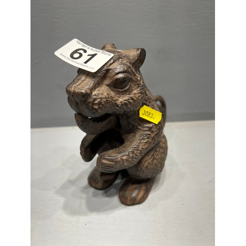 61 - Early metal squirrel nut cracker