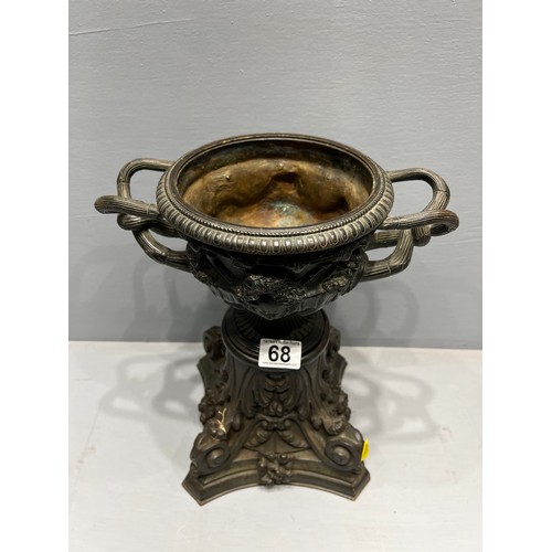 68 - Heavy bronze Victorian planter on stand