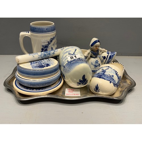 81 - Collection of delft ware