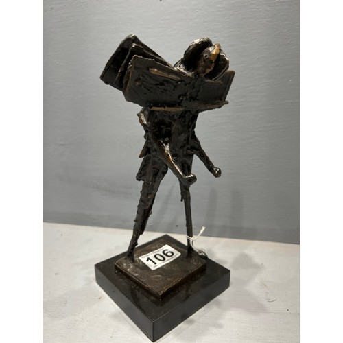 106 - Signed bronze sculpture