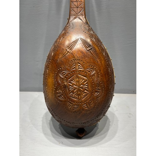 108 - Very unusual gusle carved to back