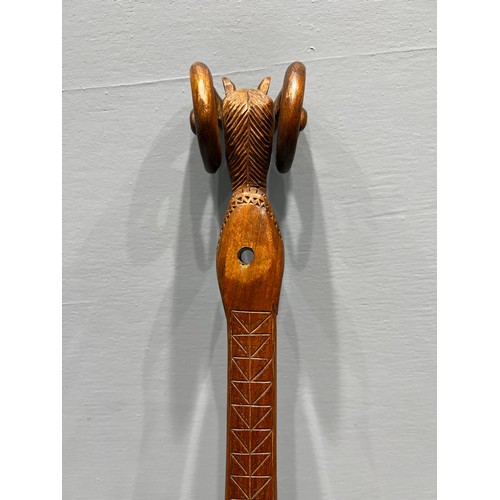 108 - Very unusual gusle carved to back