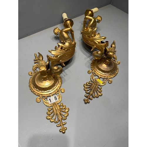 118 - Stunning pair of wall mounted candelabras